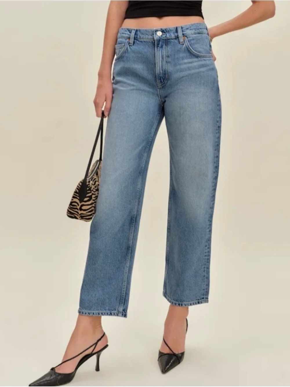 NWT Reformation Arleth Mid-Rise Straight Leg Jeans in Copper Wash